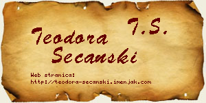 Teodora Sečanski vizit kartica